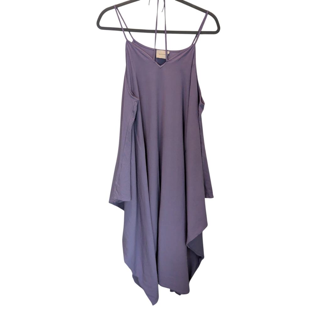 Bonne journee Women's Purple Crinkle Flowy Oversized Kaftan Dress Cover Up Beach